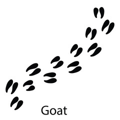 Goat Paw Print Line Icon &ndash; Trendy Animal Track Vector for Web and App UI,Goat Hoof Track Outline Icon for Web and Apps