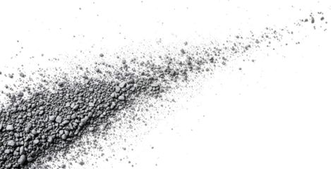 Scattered Small Grey Pebbles And Granular Material Forming A Trail Against A Transparent Background Gravel Stones Particles Texture