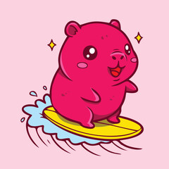 Capybara Doing Sports Vector &ndash; Cute Animal Fitness and Workout Illustration Set