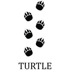 Turtle Trail Print Vector Art,Turtle Track Icon Vector,wild animal paw prints.Turtle Footprint Symbol Graphic vector.