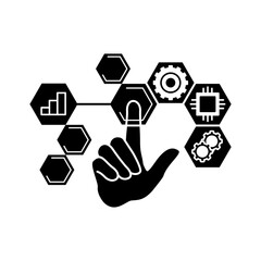 Fototapeta premium Automation Icon Glyph