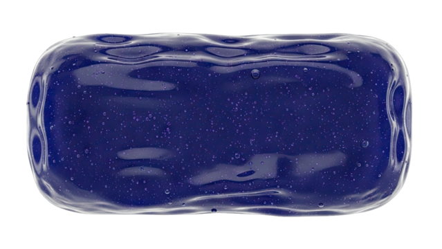 Abstract Blue Blob with Bubbles on White Background - Powered by Adobe