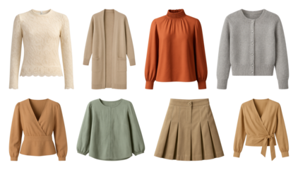Stylish autumn women's clothing collection