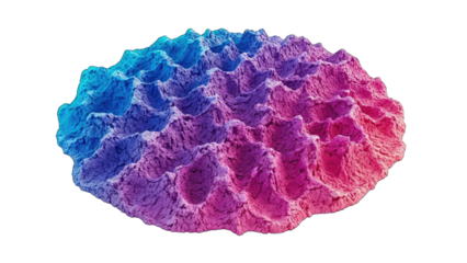 Abstract Colorful Terrain with Gradient Effect on White Background