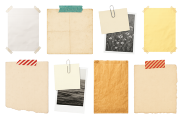 Vintage paper collage elements