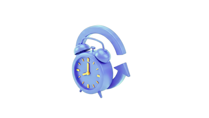 Alarm Clock with Arrow: Time Management Concept