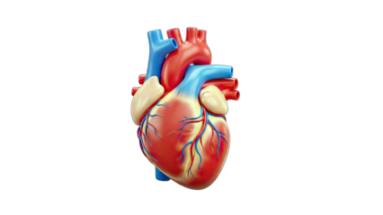 Anatomical Heart Illustration on White Background