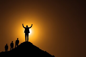 Mastering Success in Business: A Silhouette Journey of Entrepreneurs and Innovators