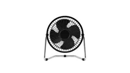 Small portable electric fan providing essential cooling and airflow for personal comfort during hot weather