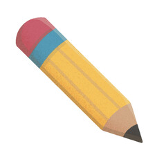 Yellow Pencil Cartoon Illustration Isolated
