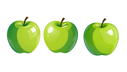 green apples isolated