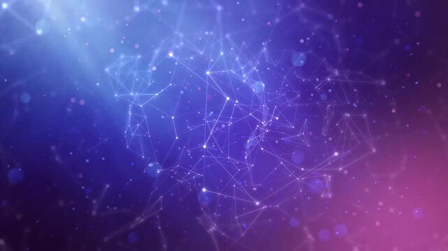 high technology plexus interconnection linkage background, animation for digital futuristic tech, network, 6G fastest internet and communication