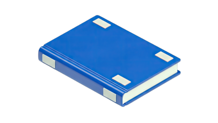 Blue Book Isolated on White Background