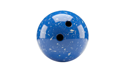 Blue Bowling Ball Isolated on White Background