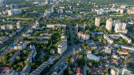 View of Chisinau Moldova from Above Urban Landscape from Drone Perspective
