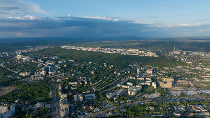 View of Chisinau Moldova from Above Urban Landscape from Drone Perspective