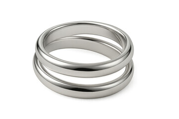 Naklejka premium Wedding rings interlocking representing love romance commitment