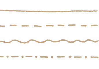 シンプルなブラウンの手書きラインセット