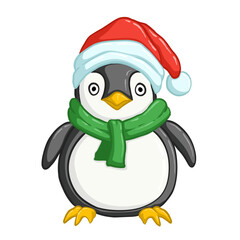 penguin with santa hat