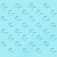 seamless pattern with dolphins
