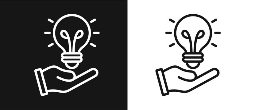 Solution Outline style In White And Black Background