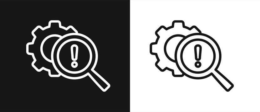 Failure Outline style In White And Black Background