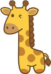 Fototapeta premium giraffe cartoon illustration