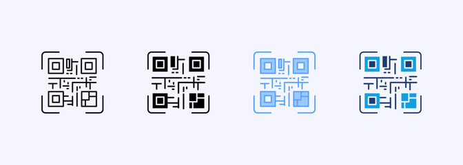 Code Scan Icon Set Multiple Style Collection Element For Design