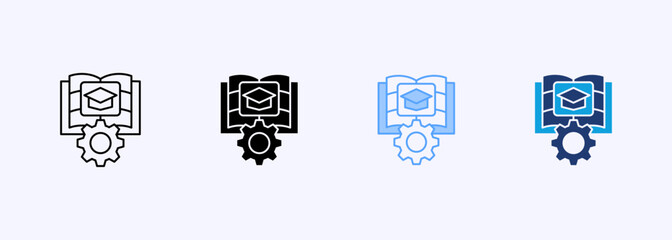 Knowledge Management Icon Set Multiple Style Collection Element For Design