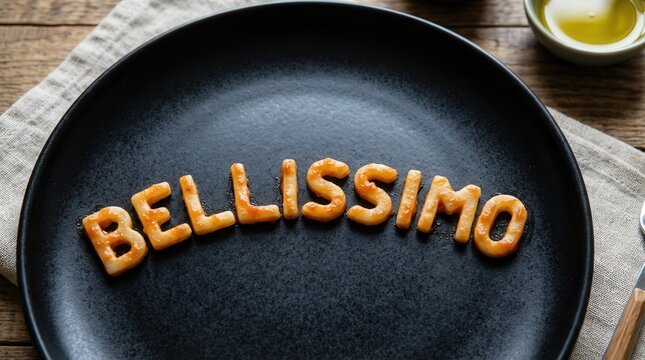 Deliciously Crafting the Word Bellissimo with Snacks