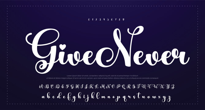 cript signature alphabet, elegant flowing letters, stylish cursive font for graceful branding, romantic headline, handwritten typography, timeless typographic design. Vector typeset