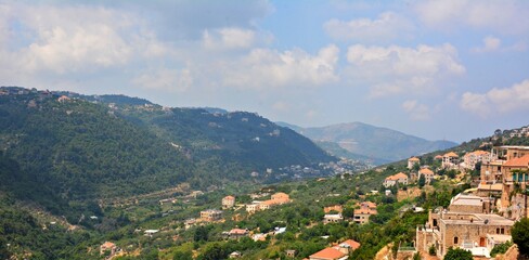 Fototapeta premium A beautiful landscape photo of Mount Lebanon