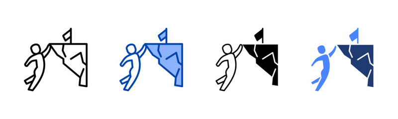 Determination icon set multiple style collection