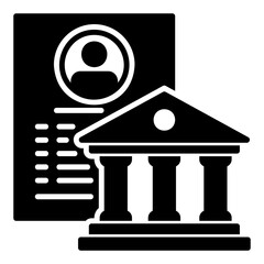 Bank account icon for identity and financial documents