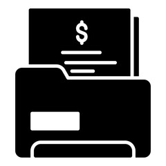 Icon of financial documents in the report folder