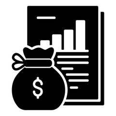 Financial report and financial records icons