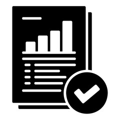 Icon for checking and analyzing financial and business reports