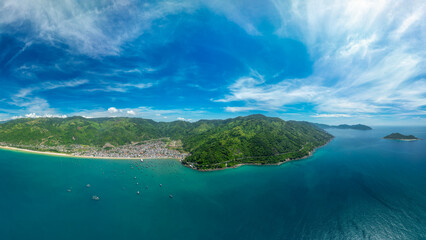 The stunning natural landscape on the pass separating Phu Yen and Khanh Hoa provinces, Dai Lanh beach, one of Vietnam's most beautiful beaches. © Long