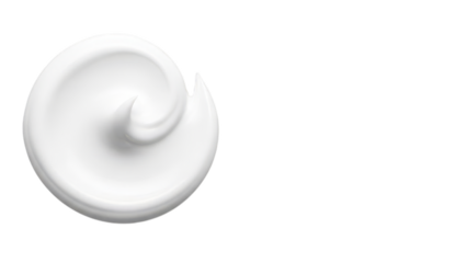 Luxurious White Cream Swirl Isolated On Black