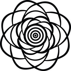 Mandala Flower Symbol of Harmony and Balance Silhouette Vector Design 
