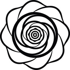 Mandala Flower Symbol of Harmony and Balance Silhouette Vector Design 
