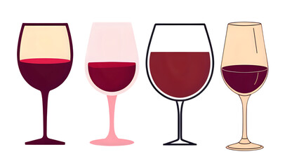 red wine illustration