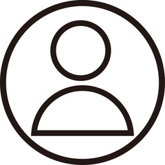 線画のアカウントマークアイコン