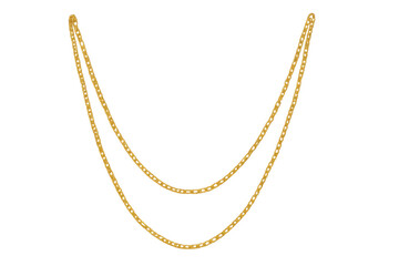 Gold double chain necklace luxury fashion accessory