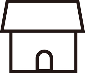 家をシンプルに表現した線画アイコン