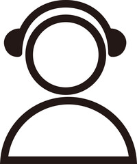 オペレーターの線画アイコン