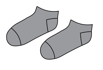 Pair of Short Ankle Socks Illustration for Apparel and Lifestyle Use