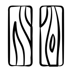 Wood Plank Icon - Handdrawn