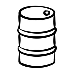 Chemical Drum Icon - Handdrawn