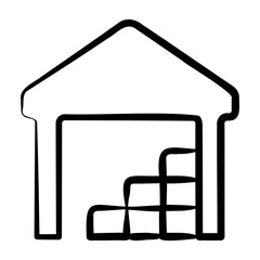 Material Storage Icon - Handdrawn